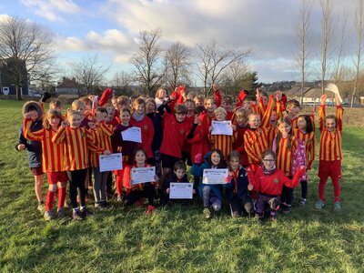 Image of County Cross Country Champions! Year 5 girls and Year 6 boys!